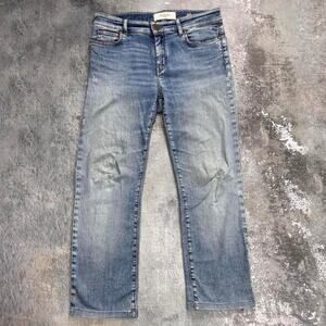 MaxMara Light Blue Cropped Ankle Jeans
